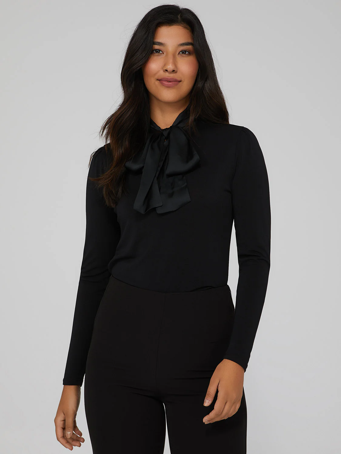 Oversized Satin Bow Top